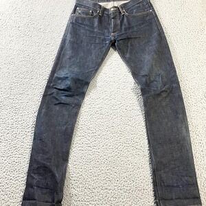 Gustin Jeans Mens 33 Indigo California Skinny Raw Denim Made in USA 5-Pocket